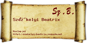 Székelyi Beatrix névjegykártya